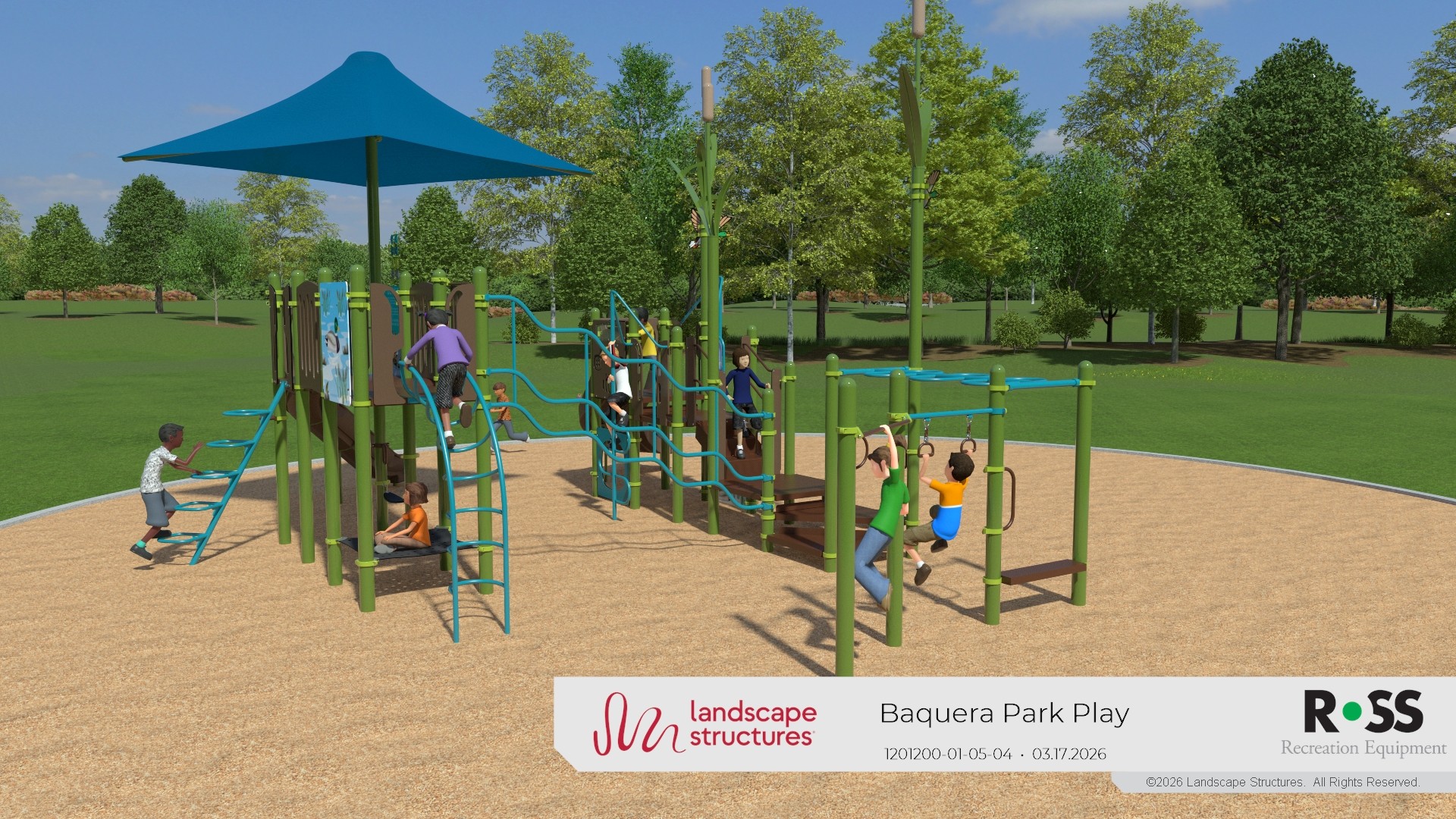 Baquera Park Playground climbing features